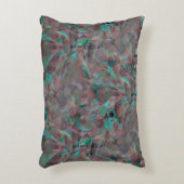 未完成の壁の漆喰に茶色とシアン色の斑点 アクセントクッション (正面(垂直))