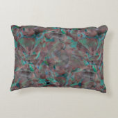 未完成の壁の漆喰に茶色とシアン色の斑点 アクセントクッション (裏面)