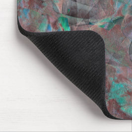 未完成の壁の漆喰に茶色とシアン色の斑点 マウスパッド