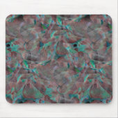 未完成の壁の漆喰に茶色とシアン色の斑点 マウスパッド (正面)