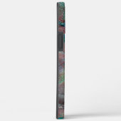 未完成の壁の漆喰に茶色とシアン色の斑点 Case-Mate iPhoneケース (裏面 / 右)