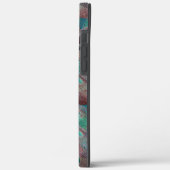 未完成の壁の漆喰に茶色とシアン色の斑点 Case-Mate iPhoneケース (裏面 / 左)