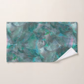 未完成の壁の漆喰の上にスポッティング緑がかったシアン バスタオルセット (ハンドタオル)