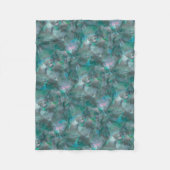 未完成の壁の漆喰の上にスポッティング緑がかったシアン フリースブランケット (正面)