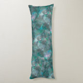 未完成の壁の漆喰の上にスポッティング緑がかったシアン ボディピロー (裏面 (縦))