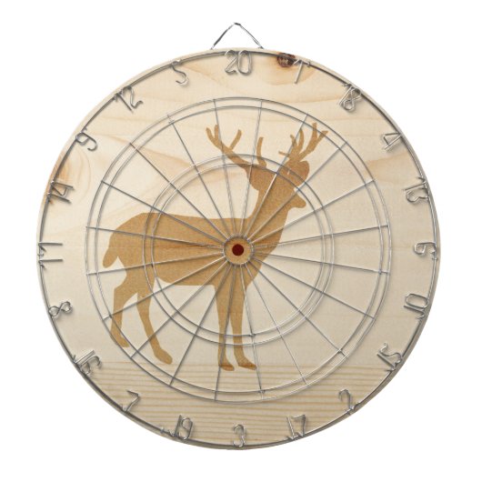 未完成の木を鹿で見る ダーツボード (正面)