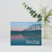未完成の橋...オクラホマ州グランドレイク ポストカード (スタンド正面)