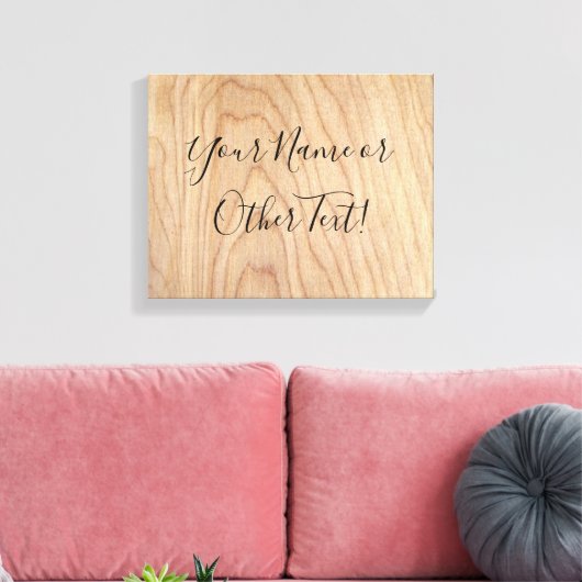 未完素朴モダンの木目パターン印刷 キャンバスプリント (インサイチュ (リビング))