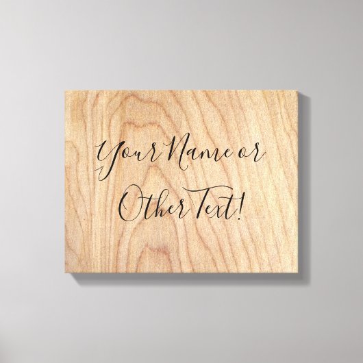 未完素朴モダンの木目パターン印刷 キャンバスプリント (正面)