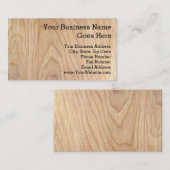 未完素朴成の木目模様を印刷 名刺 (正面/裏面)