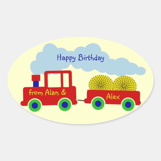 未定義 楕円形シール (正面)