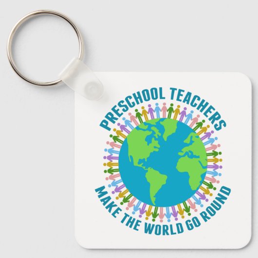 未就学の先生が世界をキュート キーホルダー (正面)