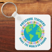 未就学の先生が世界をキュート キーホルダー (正面)