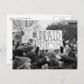 未払いの抗議者はがき ポストカード (正面/裏面)