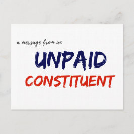 未払い構成ポストカードからのメッセージ ポストカード