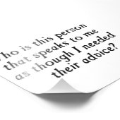 未承諾のアドバイス フォトプリント            (角)