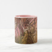 未探索の領土 – ピンクと茶色の葉 マグカップ (中央)