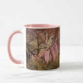 未探索の領土 – ピンクと茶色の葉 マグカップ (左)