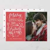 未来からのメリークリスマス写真夫妻 シーズンカード (正面/裏面)