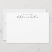 未来からミセス・ブライダル・シャワーパーソナライズされた サンキューカード (正面)