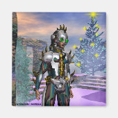 未来から切り落とされたサイボーグの新年 マグネット (正面)