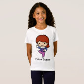 未来かわいいダンサー、ジャズ/バレエ Tシャツ (正面フル)