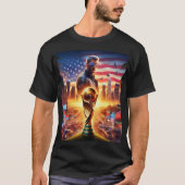 未来とレトロ2026 USA W杯ブラック2 Tシャツ (正面)