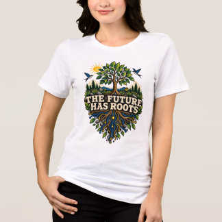 未来には根があるTシャツ トライブレンドTシャツ