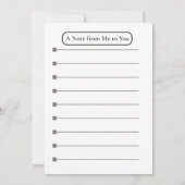 未来のあなたへ - エレガントな卒業カード 招待状 (裏面)