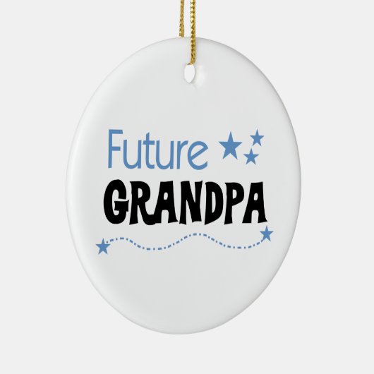 未来のおじいちゃんTシャツと贈り物 セラミックオーナメント (右)