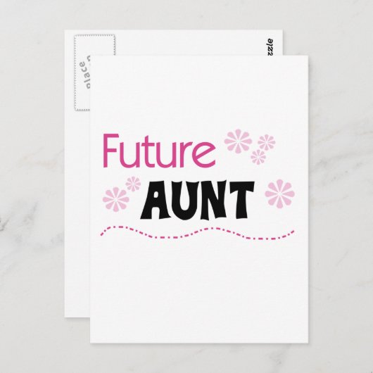 未来のおばさんのTシャツとギフト ポストカード (正面/裏面)