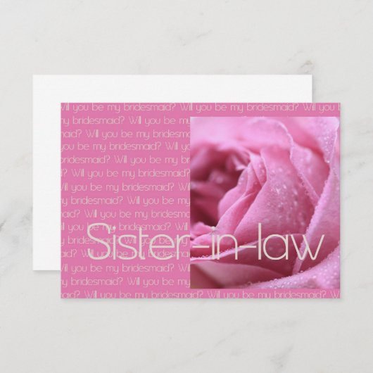 未来のお姉さんは花嫁の付き添いになって下さい 招待状 (正面/裏面)