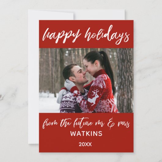 未来のお祝いカラー写真&ミセス シーズンカード (正面)