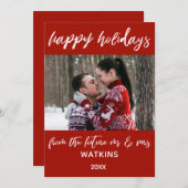 未来のお祝いカラー写真&ミセス シーズンカード (正面/裏面)