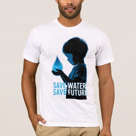 未来のために水を守ろう Tシャツ (正面)
