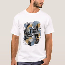 未来のアーカイブ レトロ 幾何学 都市景観 Tシャツ