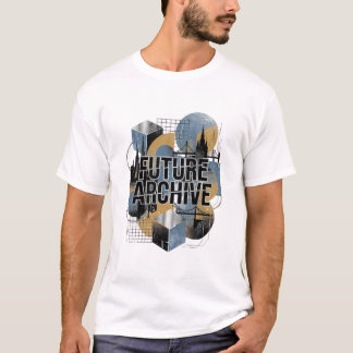 未来のアーカイブ レトロ 幾何学 都市景観 Tシャツ