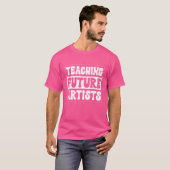 未来のアーティストを育てる 教師 生徒 学校 Tシャツ (正面フル)