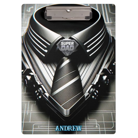 未来のエレガンス4Dネクタイ彼のためのクリップボード&パパ クリップボード (正面)