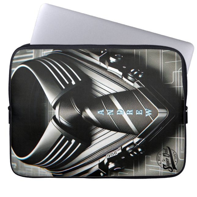 未来のエレガンス – 4Dネクタイネオプレンラップトップスリーブ ラップトップスリーブ (正面)