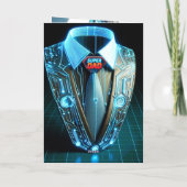 未来のエレガンス – 4Dネクタイ父のデイカード カード (裏面)