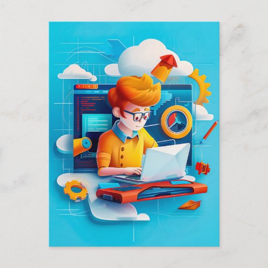 未来のエンジニアドリーム子供へ シーズンポストカード (正面)