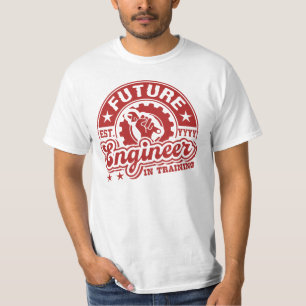 未来のエンジニア(米国東部標準時刻。 カスタマイズ可能な年) Tシャツ