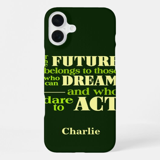 未来のカスタムモノグラムの電話ケース iPhoneケース (裏面)