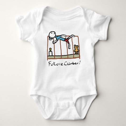未来のクライマー ベビーボディスーツ (正面)