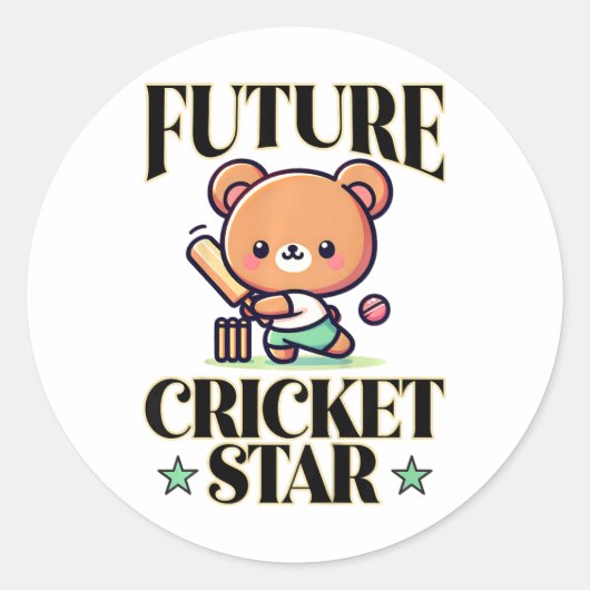 未来のクリケットのスター ラウンドシール (正面)