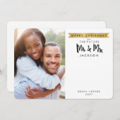 未来のクリスマス& Mrs.フォトカード シーズンカード (正面/裏面)