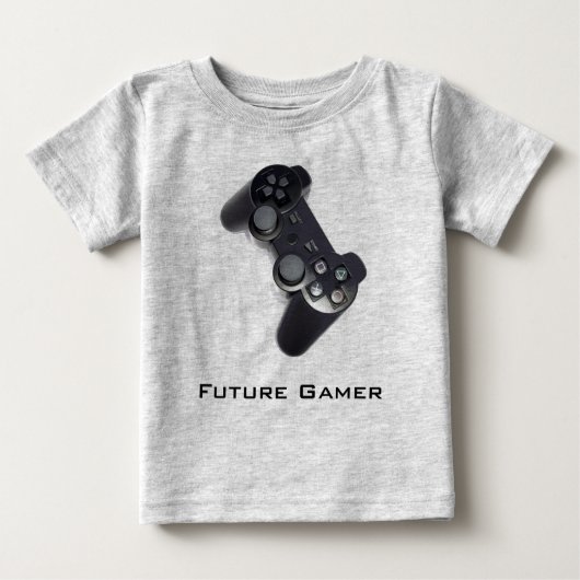 未来のゲーマーのTシャツ ベビーTシャツ (正面)