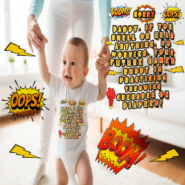 未来のゲーミングバディベビーボディスーツ、ゲーマーDADYギフト ベビーボディスーツ