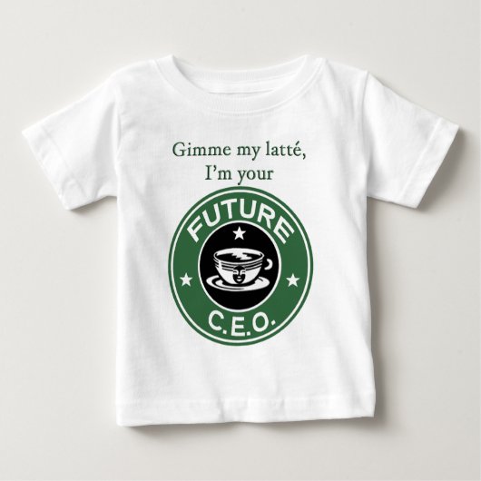 未来のコーヒー鎖CEO ベビーTシャツ (正面)